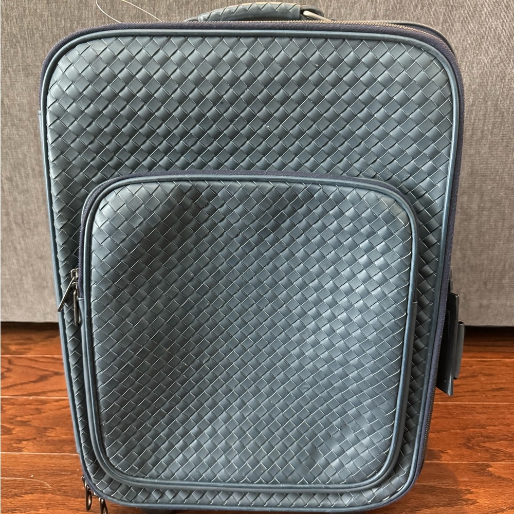 Bottega Veneta Navy Blue Leather Carry-on Suitcase - Very Rare Find!